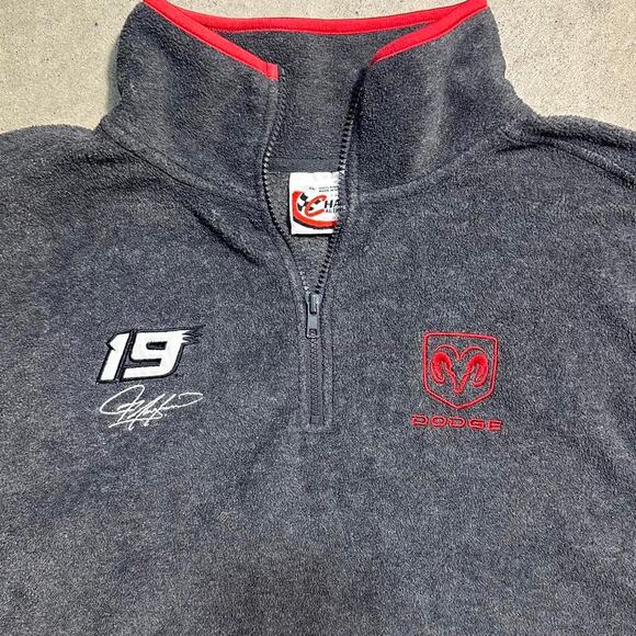 Vintage Y2K Chase Authentics NASCAR Quarter Zip Fleece Sweatshirt Mens XL Racing - Picture 3 of 5